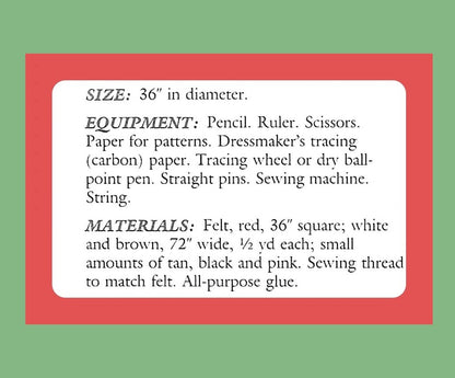 Vintage Sewing Pattern 36" Reindeer Christmas Tree Skirt PDF Felt Fabric PDF Instant Digital Download Quick Easy Fun Applique