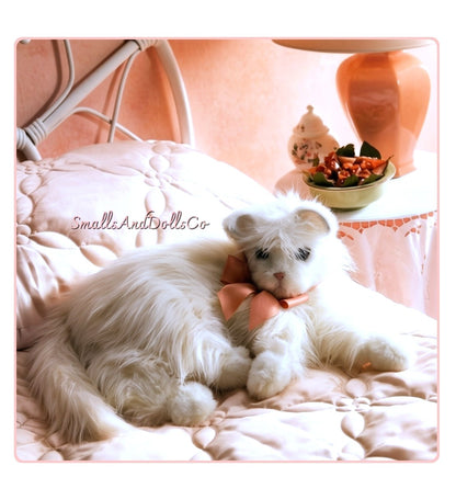Vintage Sewing Pattern 18" Fluffy Persian Kitty Cat Soft Toy Doll or Pajama Case Faux Fur Fabric PDF Instant Digital Download Plush Bed Cat