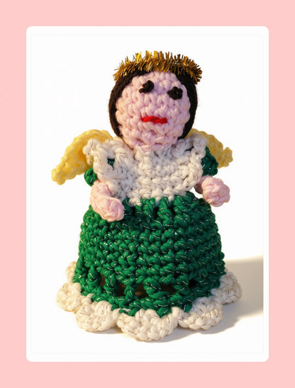 Vintage Crochet Pattern 6" Christmas Angel Soft Toy Doll or Ornament PDF Instant Digital Download 10 Ply