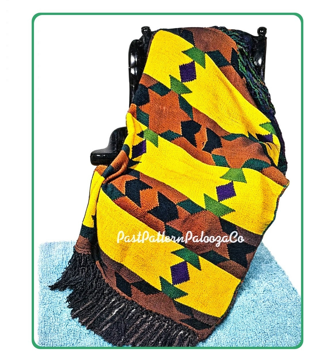 Vintage Crochet Pattern Indian Sands Stars Navajo Afghan Blanket PDF Instant Digital Download Southwestern Aztec Indigenous Design