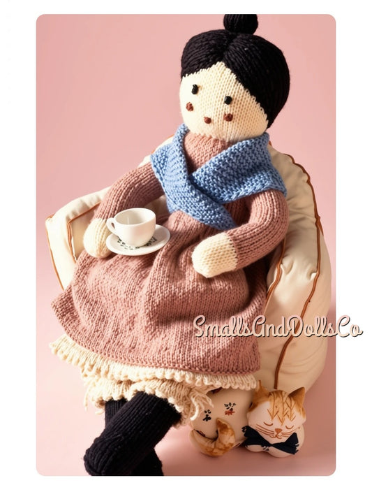 Vintage Knitting Pattern 18" Granny Grandma Grandmother Doll PDF Instant Digital Download Knitted Amigurumi Soft Toy 5 Ply