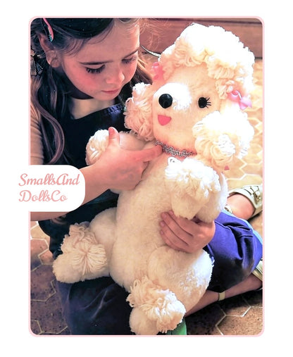 Vintage Sewing Pattern 16" Pet Poodle Dog Soft Sculpture Doll PDF Instant Digital Download Fur Fabric Puppy Animal Stuffed Toy