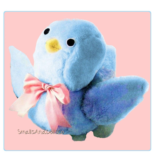 Vintage Sewing Pattern 7" Bluebird Bird Plush Fabric Soft Toy Doll PDF Instant Digital Download Stuffed Soft Sculpture Blue Bird Plushie