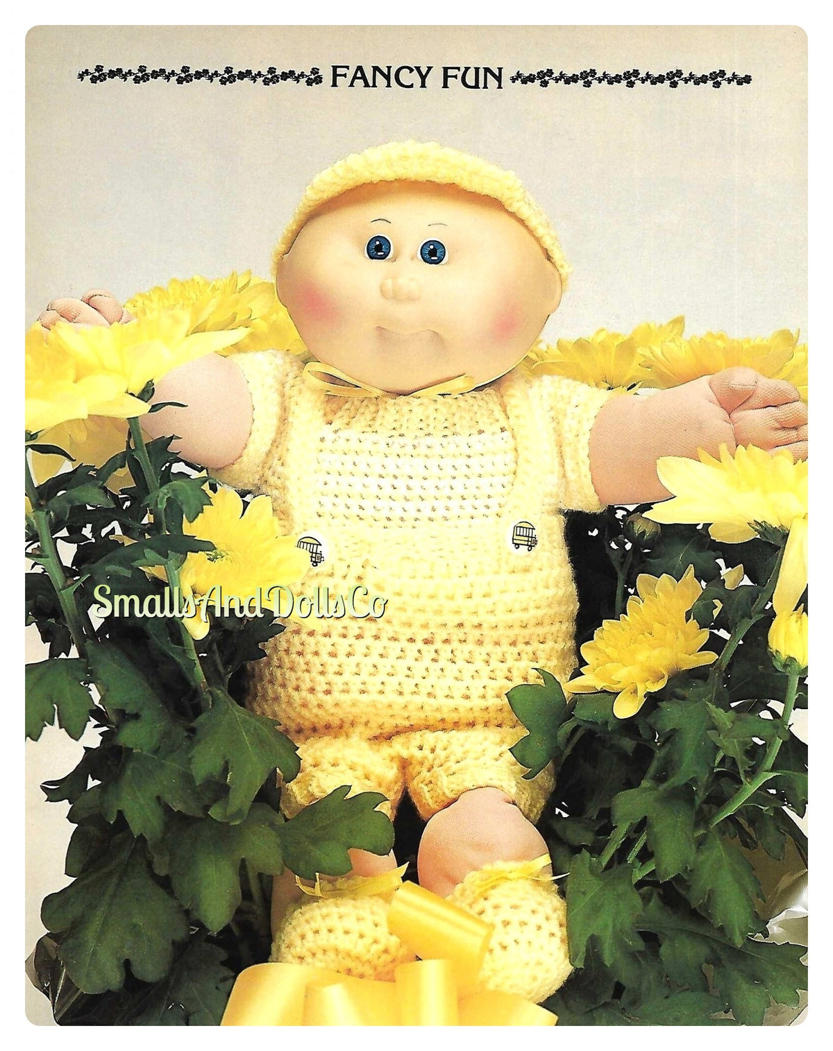 Vintage Crochet Pattern 14" Cabbage Patch Preemie Kids Doll Clothes 8 Outfits PDF Instant Digital Download