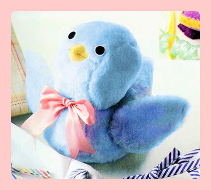 Vintage Sewing Pattern 7" Bluebird Bird Plush Fabric Soft Toy Doll PDF Instant Digital Download Stuffed Soft Sculpture Blue Bird Plushie