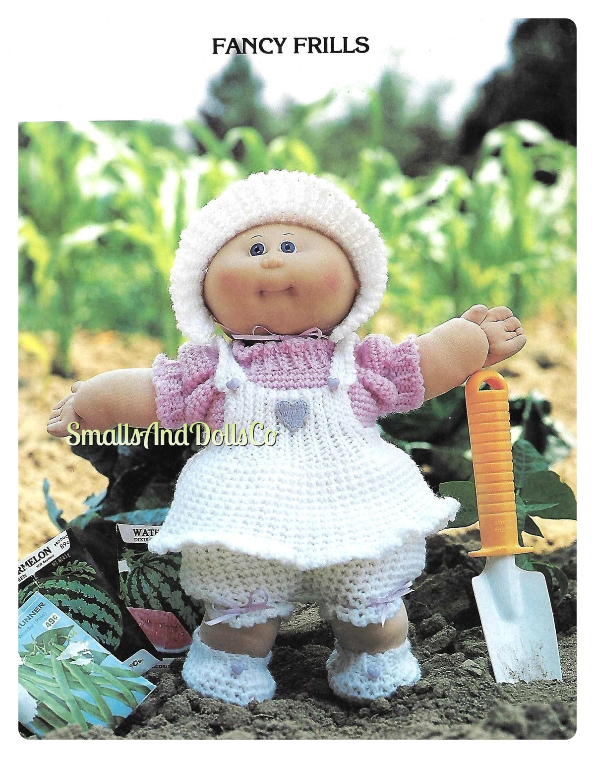 Vintage Crochet Pattern 14" Cabbage Patch Preemie Kids Doll Clothes 8 Outfits PDF Instant Digital Download