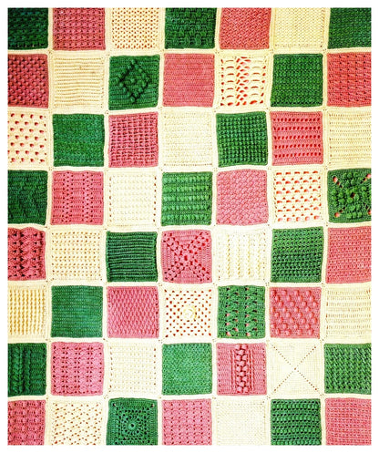 Vintage Crochet Pattern 63 Squares Heirloom Sampler Afghan Blocks Medley Blanket PDF Instant Digital Download Quick Easy Stitch 10 Ply