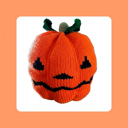 Vintage Halloween Knitting & Crochet Pattern 10" Black Cat Soft Doll and Jack-O-Lantern Pumpkin PDF Instant Digital Download