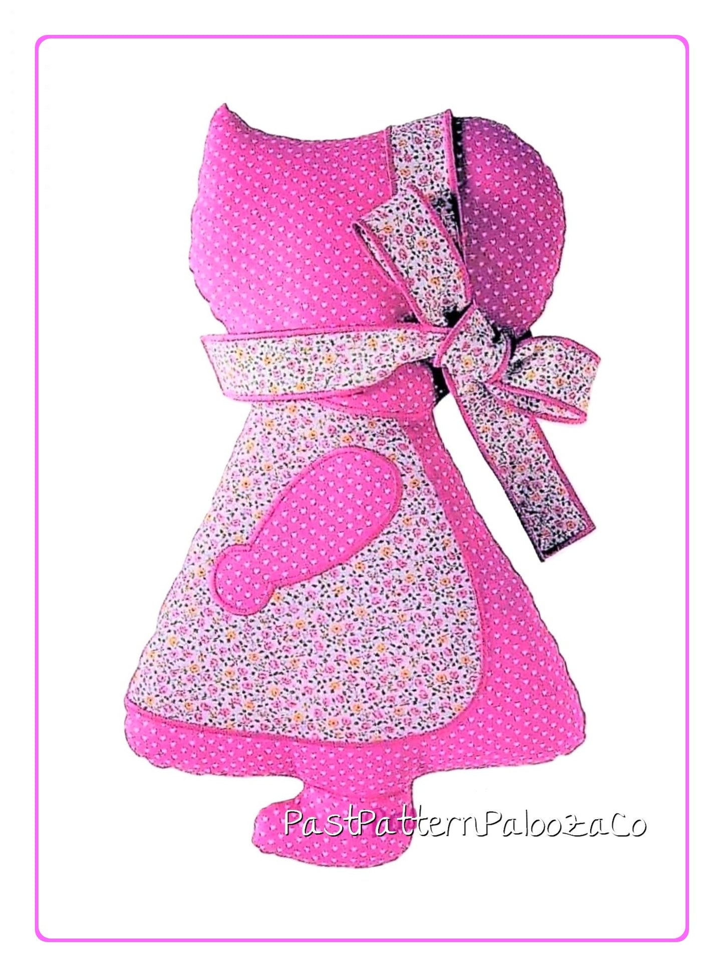 Vintage Sewing Pattern 17" Gingham Sunbonnet Sue Doll Pillow PDF Instant Digital Download Cute Prairie Girl Stuffed Fabric Bed Pillow