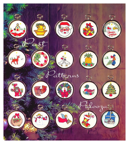 Vintage Cross Stitch Patterns 50 Mini Country Christmas Ornaments PDF Instant Digital Download Classic Holiday Designs 2-3 Inch