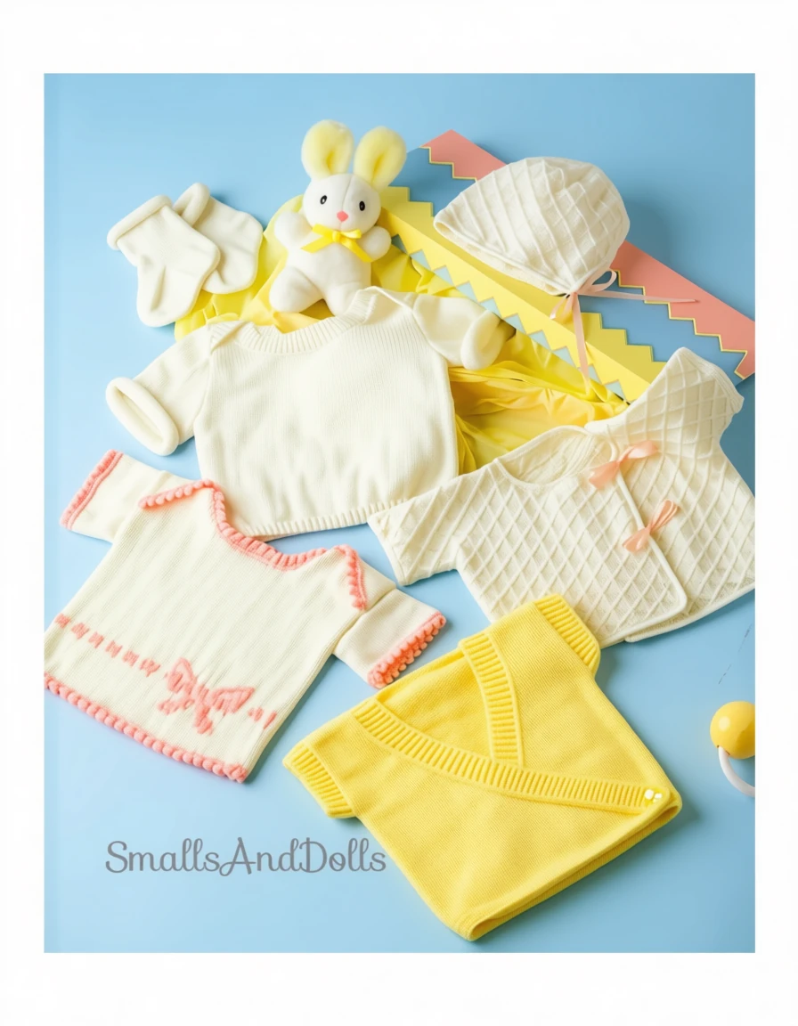 Vintage Knitting Pattern Knit Baby Girl Under Vests Bonnet Booties PDF Instant Digital Download Quick Easy Short Tops 0-9m 3 Ply