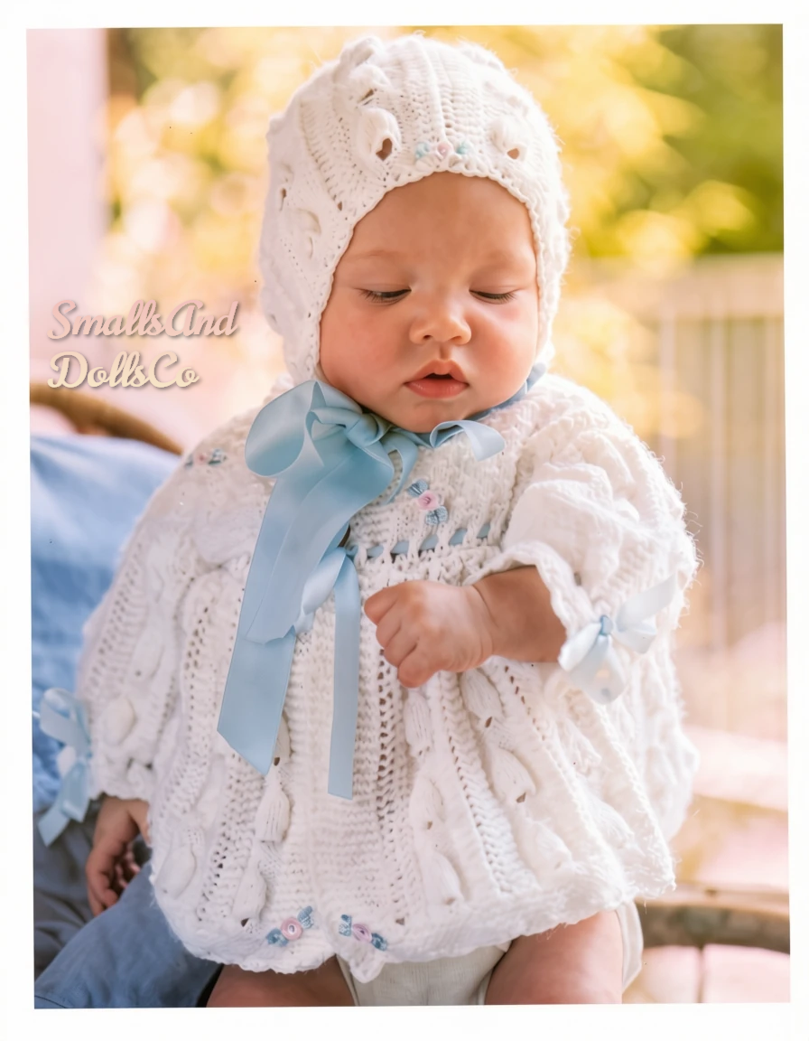 Vintage Knitting Pattern Baby Christmas Bells 3 Piece Set PDF Instant Digital Download Holiday Coat Bonnet Booties 0-3 m