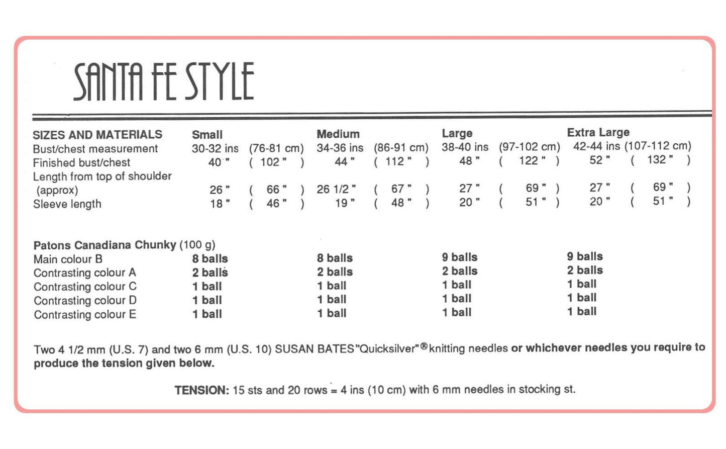 Vintage Knitting Pattern Womens Santa Fe Motif Pullover Sweater PDF Instant Digital Download Geometric Southwestern Style Jumper 10 Ply