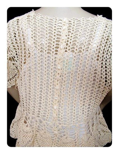 Vintage Crochet Pattern Toddler Girls Crocheted Pineapple Party Dress PDF Instant Digital Download Flower Girl Easter Dress 2T 3T 2-3 yrs