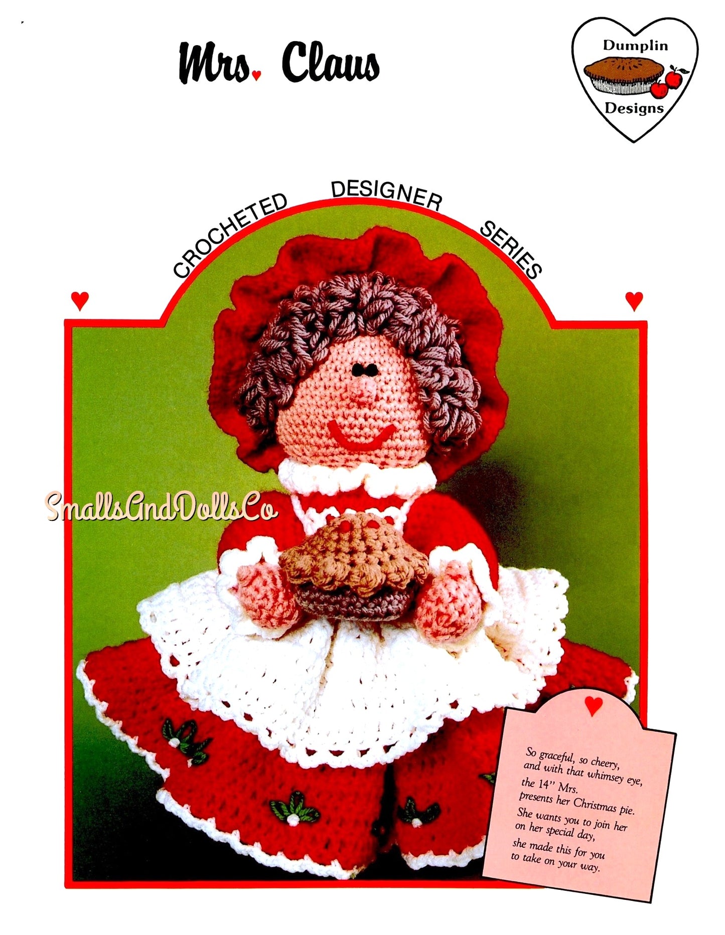 Vintage Christmas Crochet Pattern 14" Santa and Mrs Claus Soft Toy Dolls Amigurumi PDF Instant Download Plush Stuffed Holiday Dollys 4 Ply