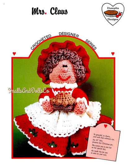 Vintage Christmas Crochet Pattern 14" Santa and Mrs Claus Soft Toy Dolls Amigurumi PDF Instant Download Plush Stuffed Holiday Dollys 4 Ply
