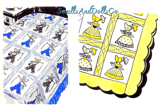 Vintage Sewing Pattern Young Folk's Quilts 10 Juvenile Childrens Bed Covers 1956 PDF Instant Digital Download Kids Bed Quilts Baby to Teens