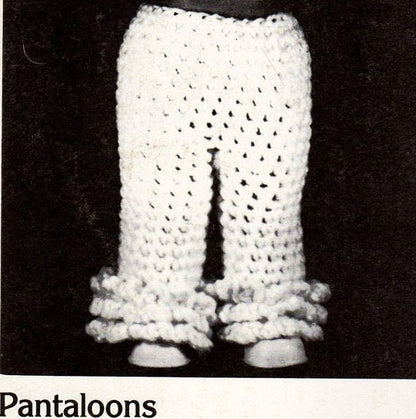 Vintage Crochet Pattern Southern Belle or Little Bo Peep Outfit for 13 Inch Bed Dolls Dress Hat Staff PDF Instant Digital Download 10 Ply