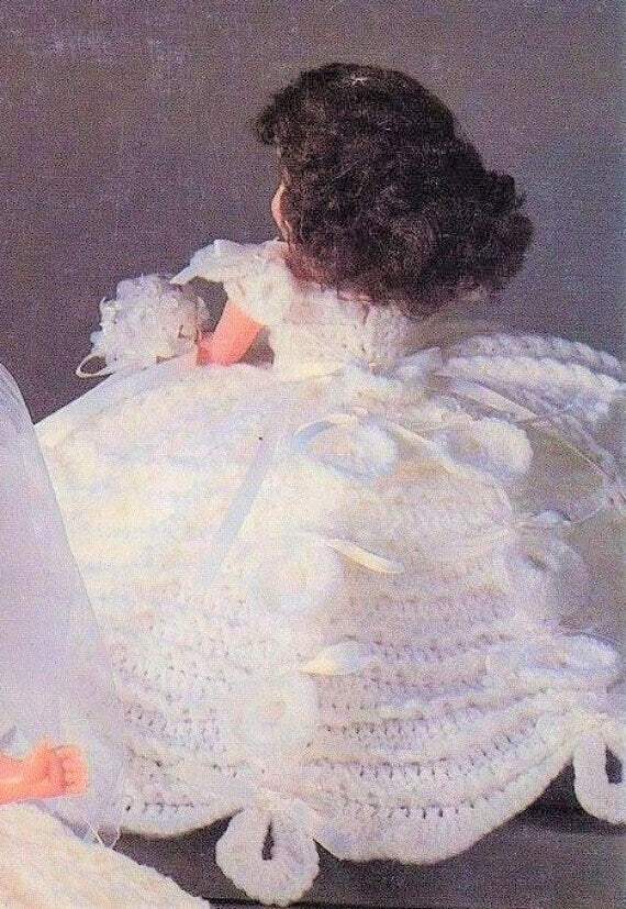 Vintage Crochet Pattern 13" Bride Bed Doll Music Box or Pillow Doll PDF Instant Digital Download Dolly Bridal Outfit 10 Ply