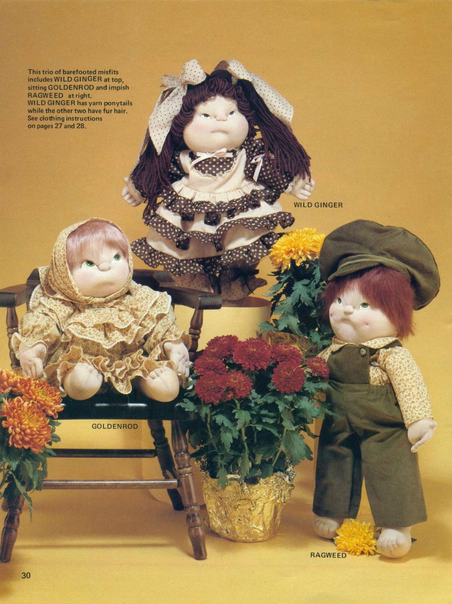 Vintage Sewing Patterns 18" 24" Soft Sculpture Toy Dolls Old Fashioned Outfits PDF Instant Digital Download Girl Boy and Pillow Face Dollys