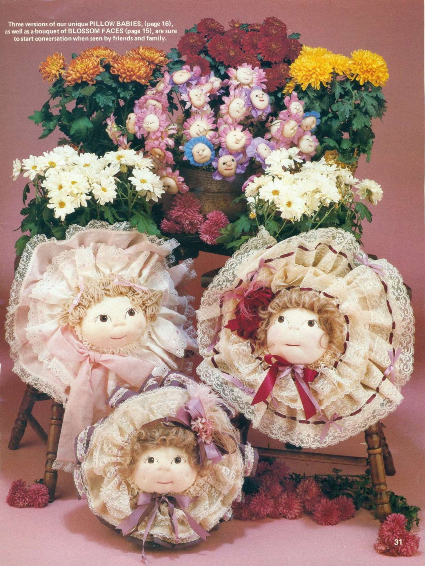 Vintage Sewing Patterns 18" 24" Soft Sculpture Toy Dolls Old Fashioned Outfits PDF Instant Digital Download Girl Boy and Pillow Face Dollys