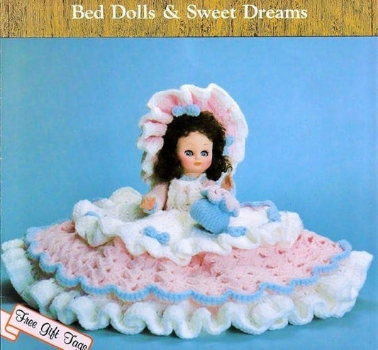 Vintage Crochet Pattern 13" Emma Bed Doll Dress Outfit for 13 and 14 Inch Dolls PDF Instant Digital Download Sweet Dreams Dumplin Designs