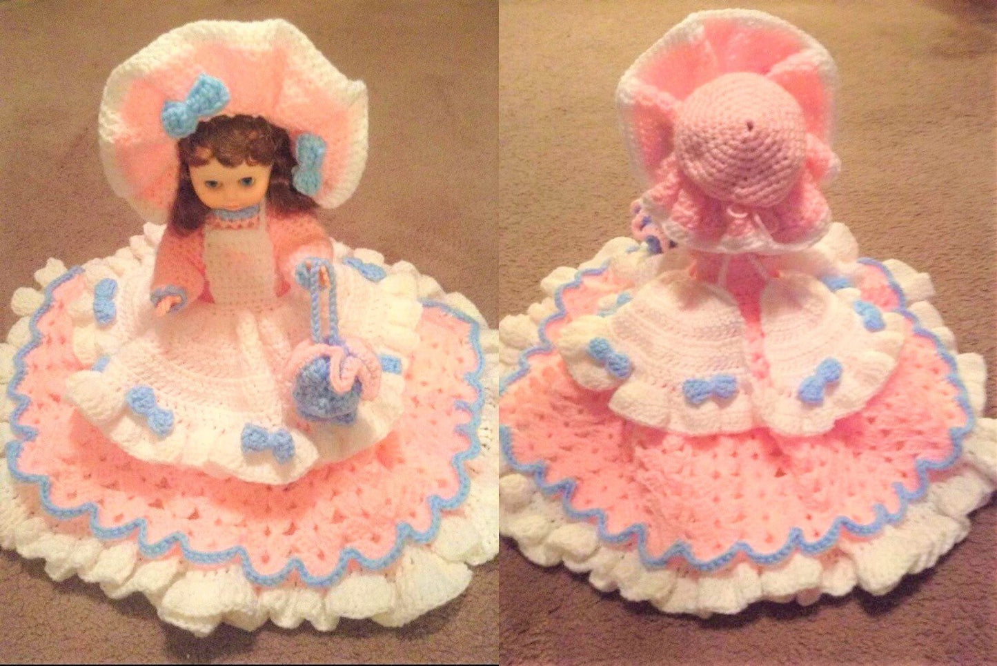 Vintage Crochet Pattern 13" Emma Bed Doll Dress Outfit for 13 and 14 Inch Dolls PDF Instant Digital Download Sweet Dreams Dumplin Designs