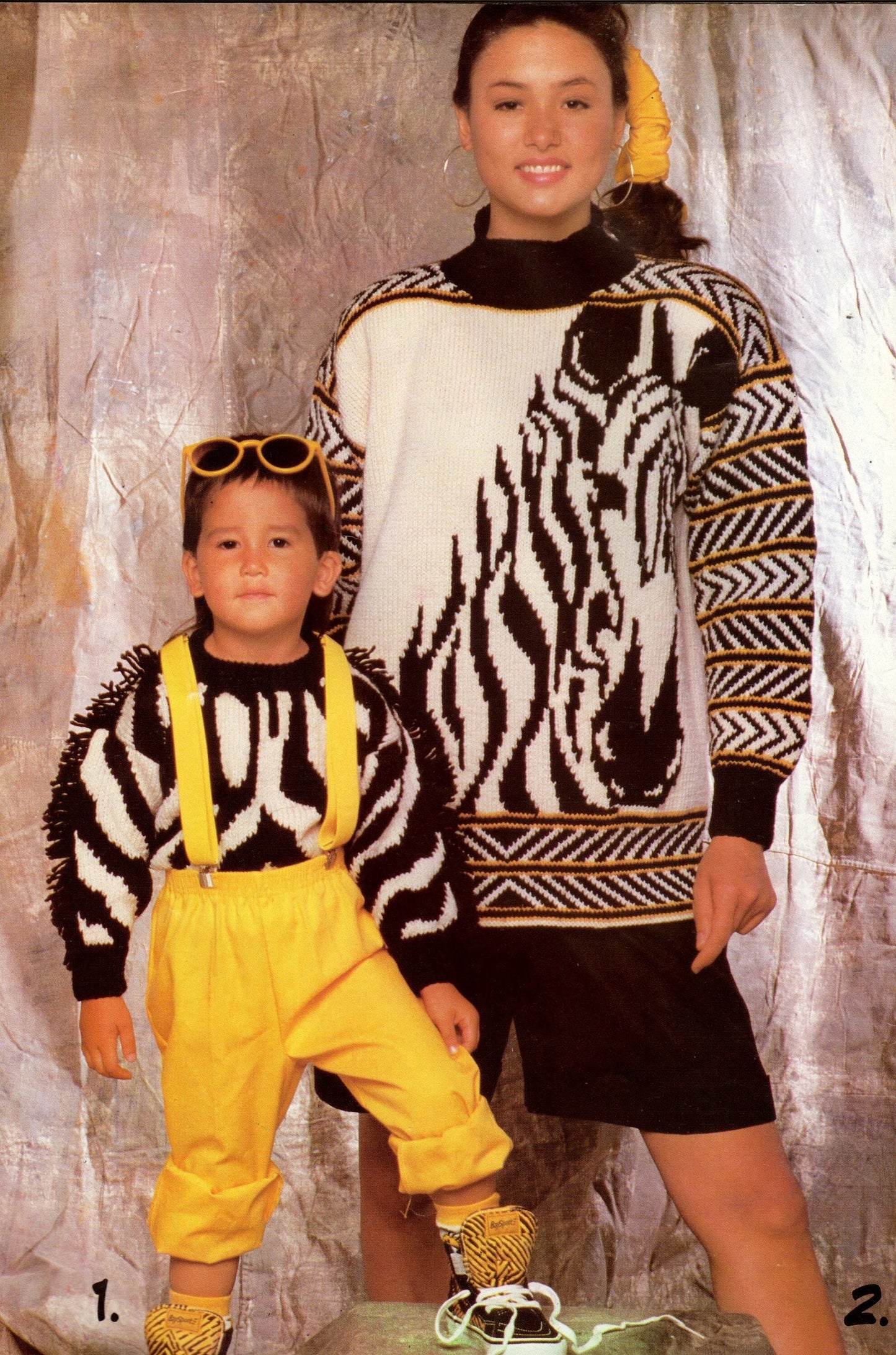 Vintage Kids Knit Safari Animal Sweaters Knitting Patterns Book PDF Instant Digital Download Zoo Pullovers Zebra Lion Giraffe Monkey 10 Ply