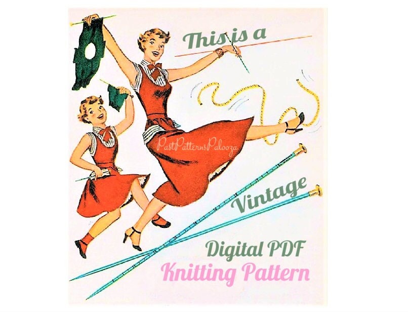 Vintage Knitting Pattern Pinwheel Squares Blanket Afghan Garter Stitch PDF Instant Digital Download Quick Simple Easy Beginners 10 Ply