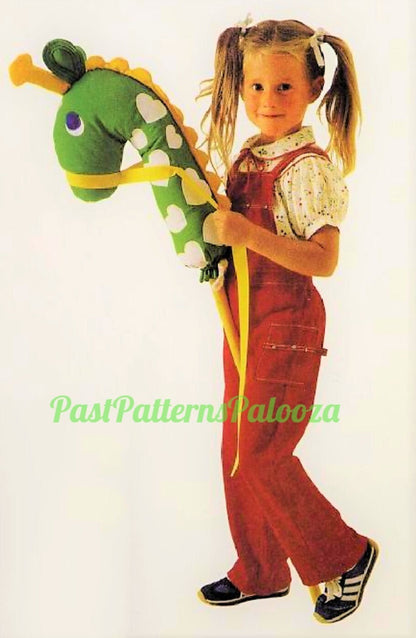 Vintage Sewing Pattern Hobby Horse Giraffe Soft Toy PDF Instant Digital Download Childs Ride On Stick Toy