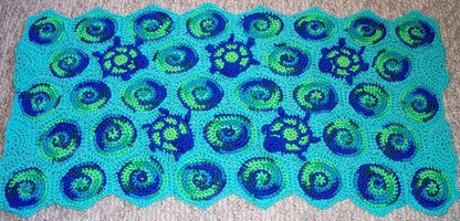 Vintage Crochet Turtle Afghan Pattern PDF Instant Digital Download Tortoise Flower Floral Motifs Animal Afghan Lapghan Blanket 10 Ply