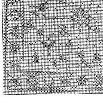 Vintage Knitting Pattern Winter Wonderland Scene Afghan PDF Instant Digital Download Reversible Double-Knit Blanket 10 Ply