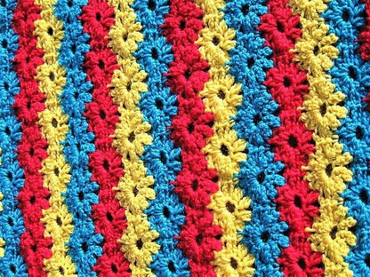 Vintage Crochet Pattern Daisy Chains Afghan Pattern PDF Instant Digital Download Daisy Interlocking Daisies Flower Blanket 10 Ply 41x50
