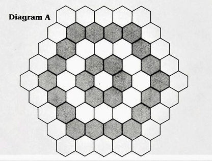 Vintage Crochet Pattern Daffodil Flower Hexagon Granny Square Afghan PDF Instant Digital Download 67" Hexagon Shaped Blanket 10 Ply