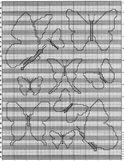 Vintage Crochet Pattern Rainbow Butterflies Afghan PDF Instant Digital Download Retro Throw Blanket 46x65