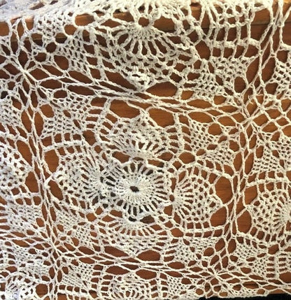 Vintage Crochet Pattern Lacy Pineapple Afghan PDF Instant Digital Download Pretty Throw Blanket 43x52 10 Ply