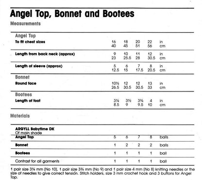 Vintage Knitting Pattern Pretty Baby Girl Lace Angel Top Bonnet Booties Set Fair Isle PDF Instant Digital Download 0 - 2 yrs DK 8 Ply