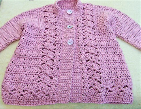 Vintage Crochet Pattern Baby Girl Lace Cardigan Matinee Coats Jackets PDF Instant Digital Download 6-12 m DK 8 Ply