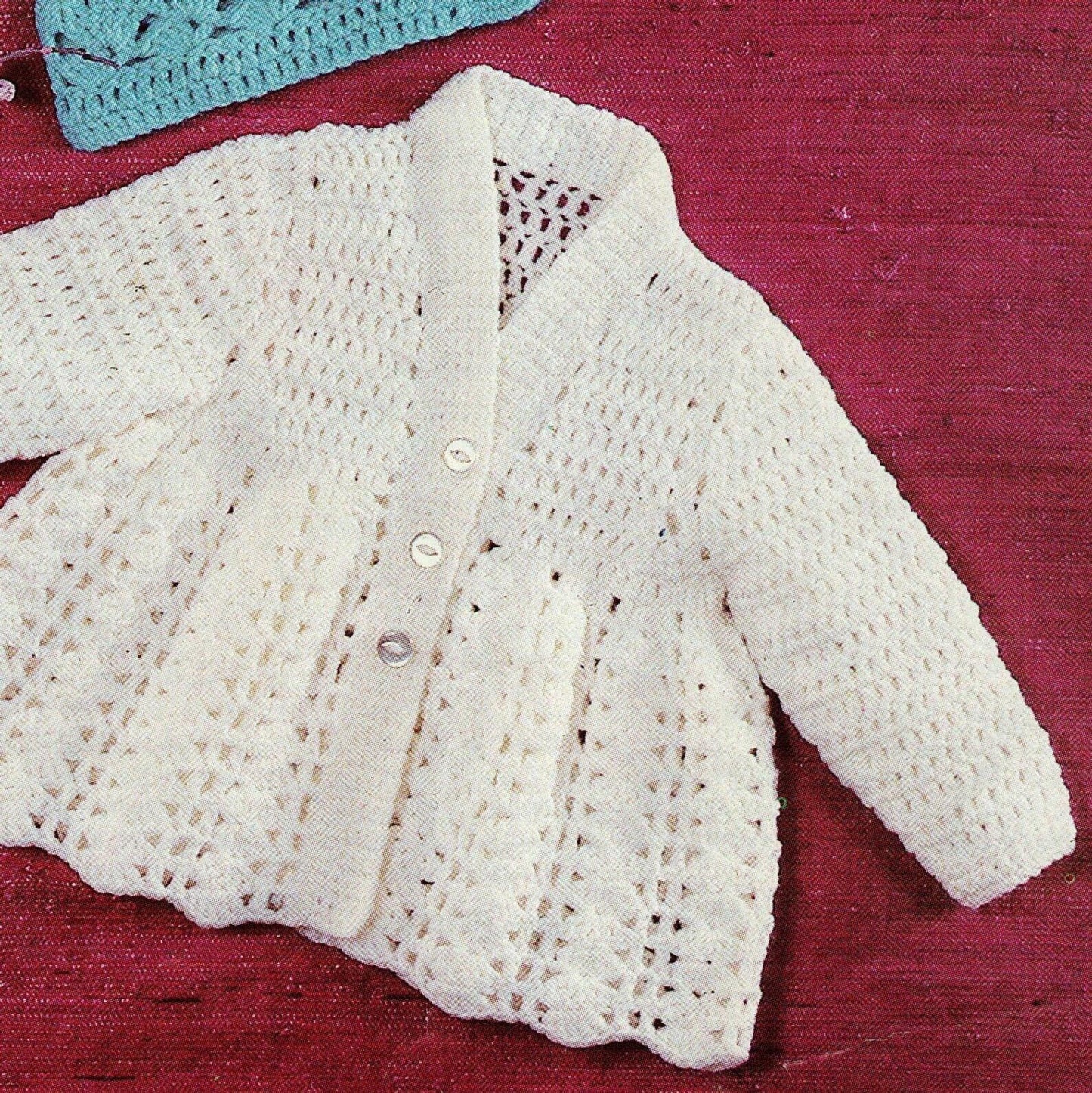 Vintage Crochet Pattern Baby Girl Lace Cardigan Matinee Coats Jackets PDF Instant Digital Download 6-12 m DK 8 Ply