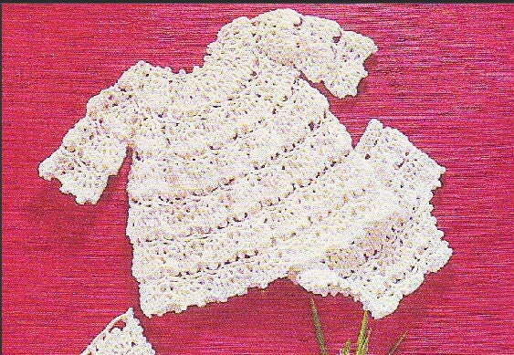 PDF Vintage Crochet Pattern Baby Girl Lacy Angel Top Pants Carrying Cape 3 Piece Outfit Instant Digital Download 6-12m 20"