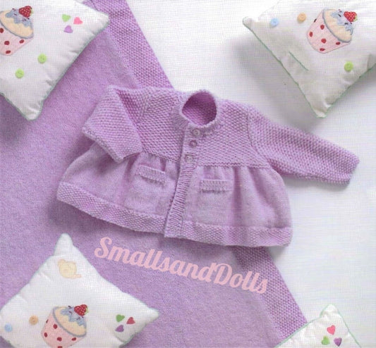 Vintage Knitting Pattern Pretty Baby Girl Cardigan Jacket & Blanket Set PDF Instant Digital Download Preemie -12 m DK 8 Ply