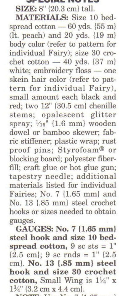 Vintage Crochet Patterns Fairy Amigurumi Dolls PDF Instant Digital Download Star Sun Cloud Moon Rainbow Fairies Thread Crochet Cotton 8"