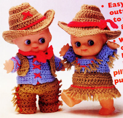 Vintage Crochet Patterns More Cupids Cuties Doll Clothes Outfits for 4 to 8 Inch Cutie Cupid Kewpie Dolls PDF Instant Digital Download 5 Ply