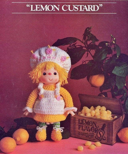 Vintage Crochet Patterns Yarn Head Dolls Outfits Flavorful Friends Dumplin Designs Mitzy PDF Instant Digital Download 12 Yummy Dolls 1980s