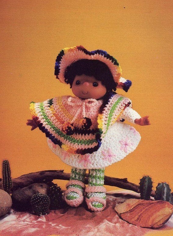 Vintage Crochet Patterns Yarn Head Dolls Outfits Flavorful Friends Dumplin Designs Mitzy PDF Instant Digital Download 12 Yummy Dolls 1980s