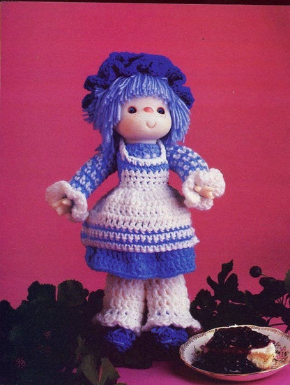 Vintage Crochet Patterns Yarn Head Dolls Outfits Flavorful Friends Dumplin Designs Mitzy PDF Instant Digital Download 12 Yummy Dolls 1980s
