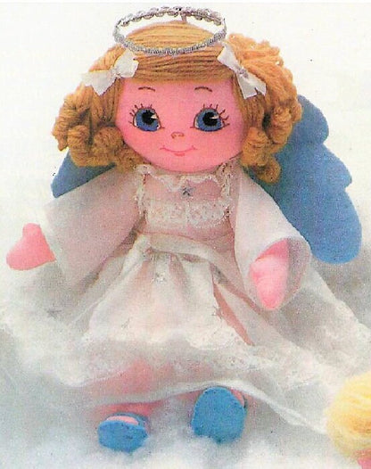 Vintage Sewing Pattern Christmas Angel Dolls in 3 Sizes Fabric Soft Sculpture Toys PDF Instant Digital Download Kneeling Praying Angels