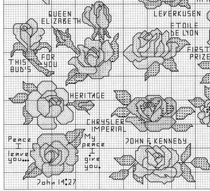 Vintage Cross Stitch Patterns Roses Rose Variety Motifs PDF Instant Digital Download Embroidery Mini Rose Flower 44 Designs