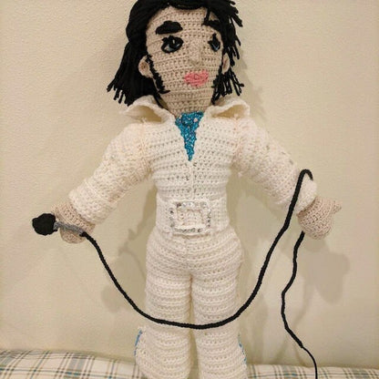 Vintage Crochet Pattern 21" Elvis Doll Soft Toy Vegas Era PDF Instant Digital Download Amigurumi Elvis Presley Plush