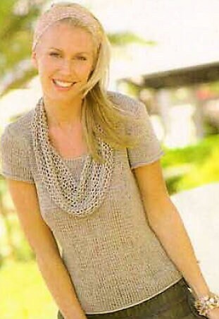 Vintage Knitting Pattern Womens Knit Summer Cowl Tee Top Sweater PDF Instant Digital Download Short Sleeved & Sleeveless 10 Ply